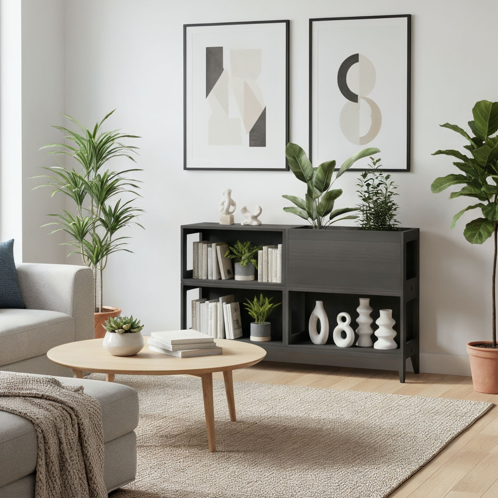 Niski mały regał modułowy - Planthy Modular System - obrazek 3