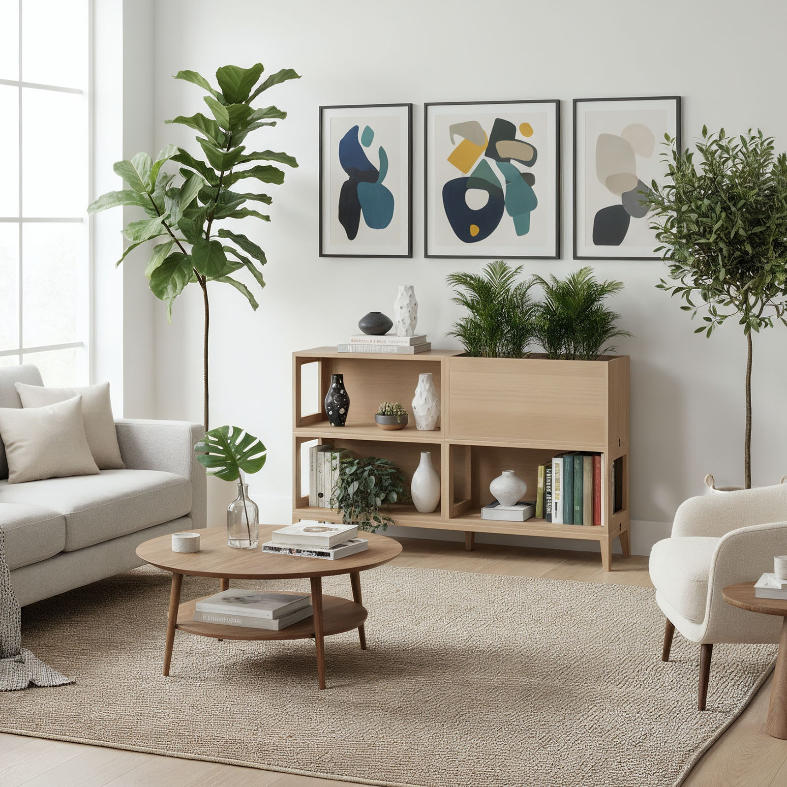 Niski mały regał modułowy - Planthy Modular System