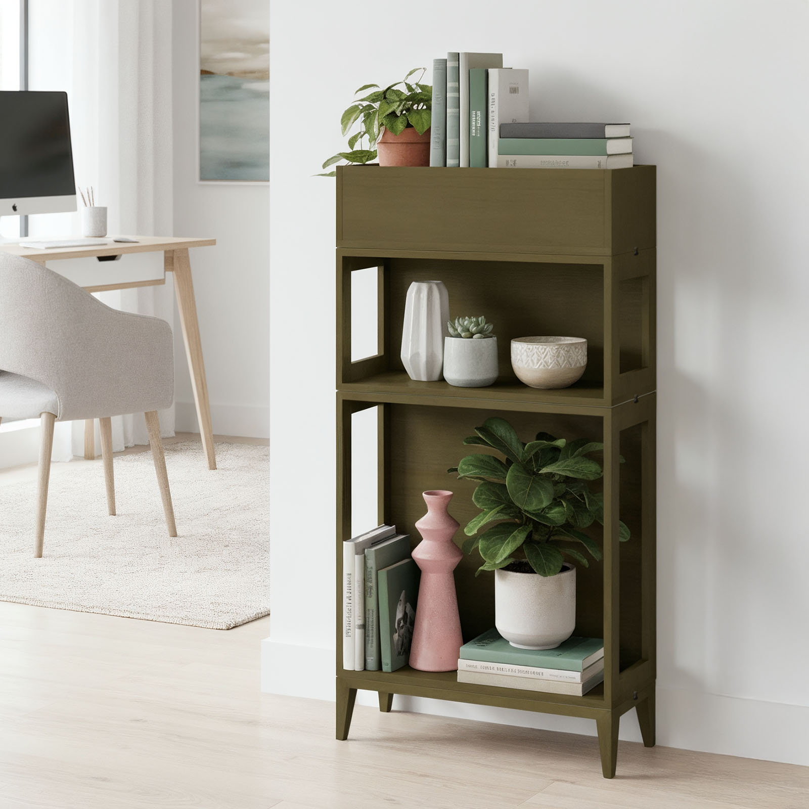 Kompaktowa szafka pionowa z donicą - Planthy Modular System - obrazek 2