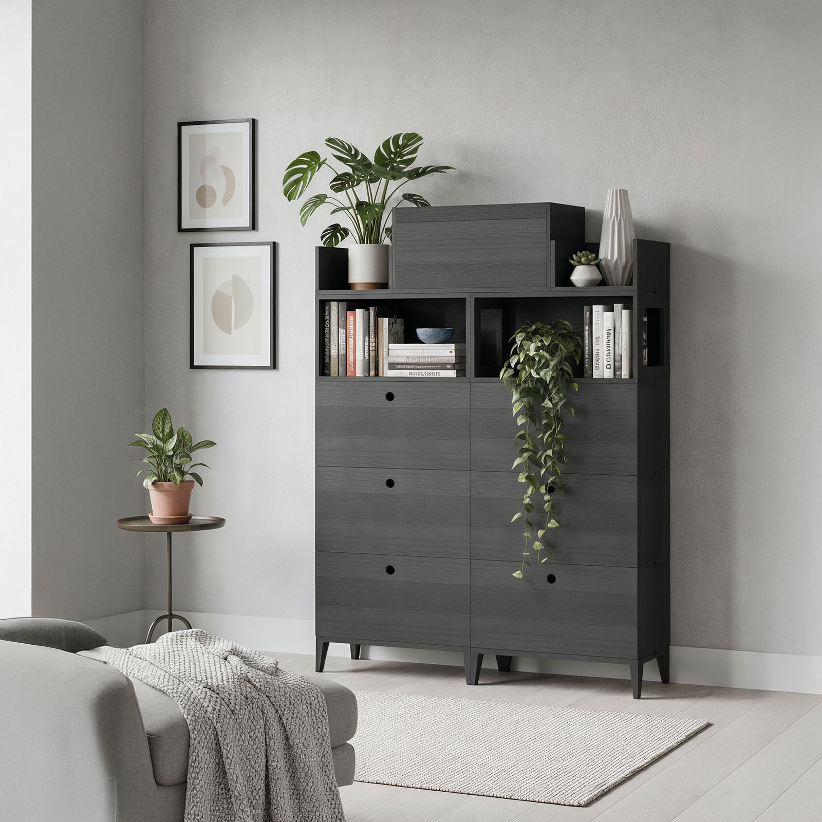 Wysoka szafka z dużymi szufladami - Planthy Modular System - obrazek 3