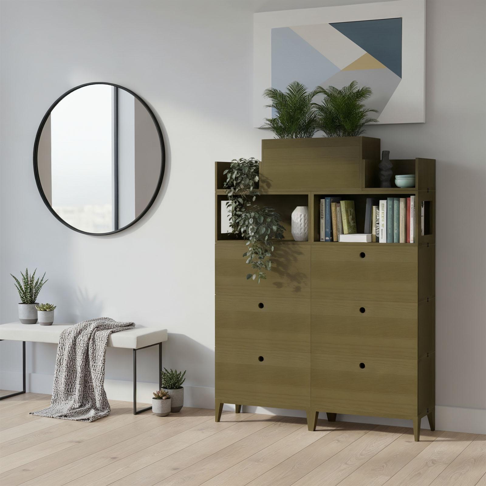 Wysoka szafka z dużymi szufladami - Planthy Modular System - obrazek 2